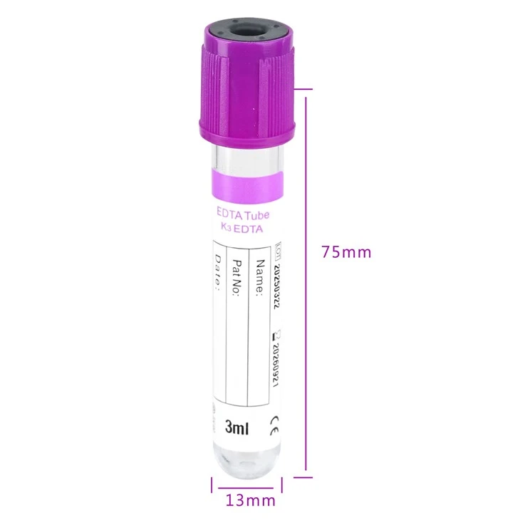 Vacuum EDTA Blood Collection Tube for Whole Blood Collection